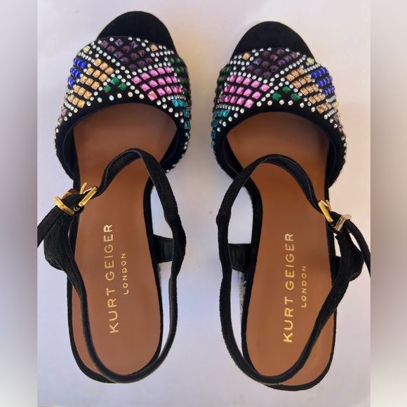 KURT GEIGER Kensington Colorful All Over Crystal Platform High Heels EU 41 NEW - Picture 12 of 12